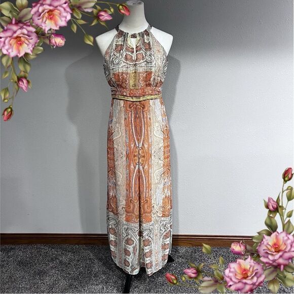 Halter paisley print maxi dress - Picture 1 of 15